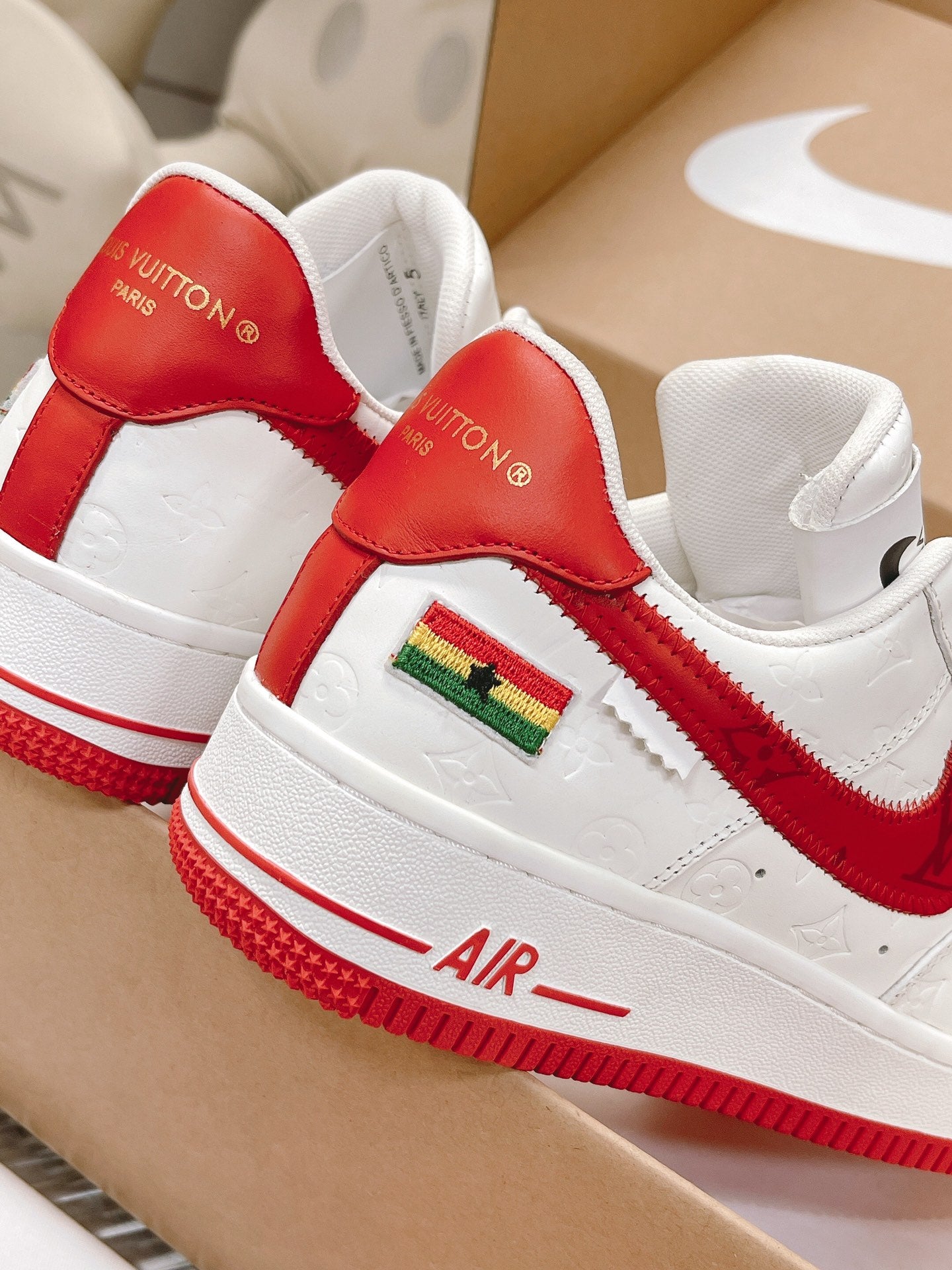 Louis Vuitton X Nike AirForce 1 Ghana