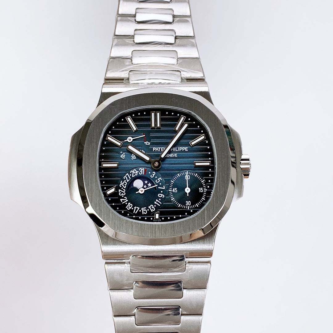 PATEK PHILIPPE BLUE FACE / MOON FEATURE - FACTORY ZF - 57129 -
40MM - CAL.240 MOVEMENT