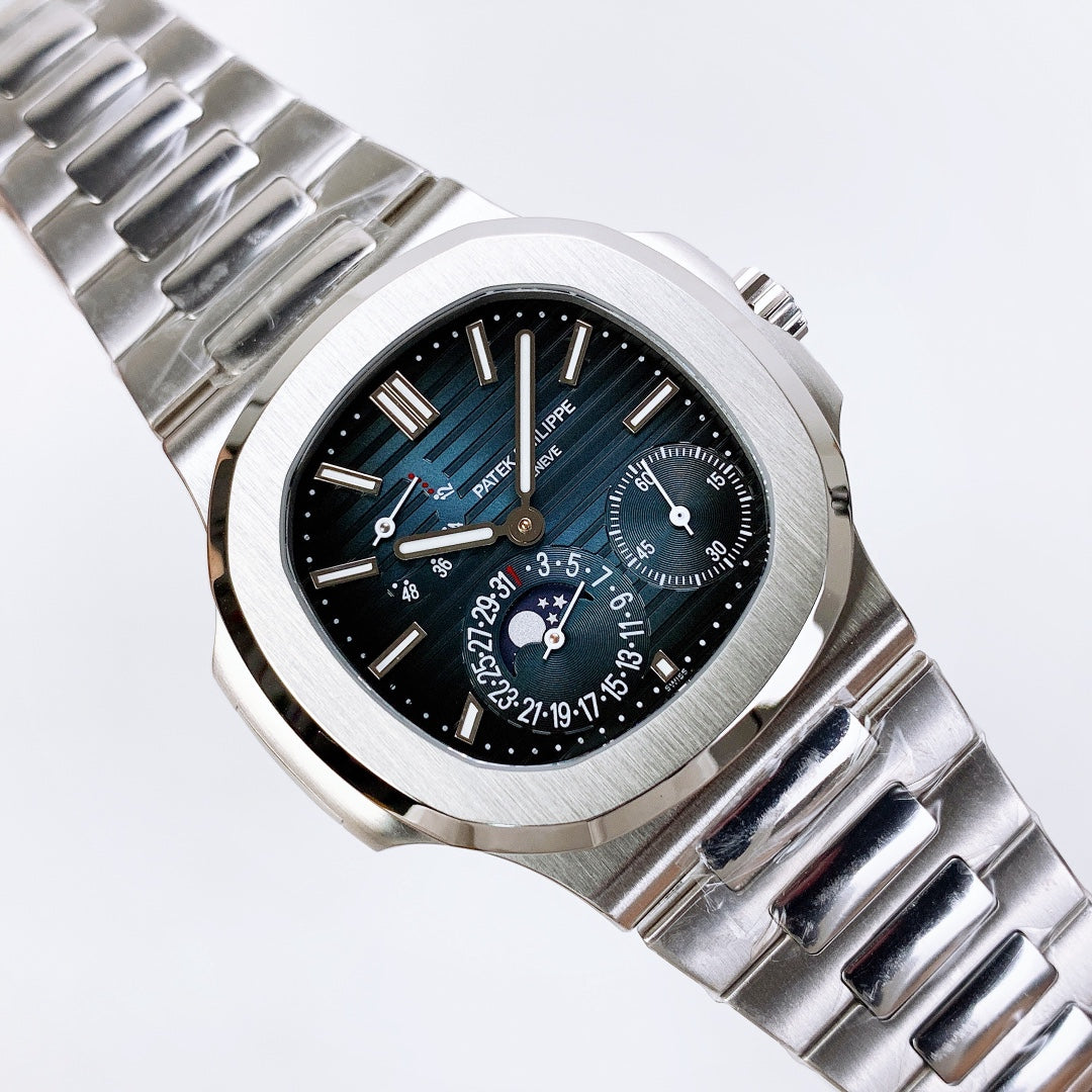 PATEK PHILIPPE BLUE FACE / MOON FEATURE - FACTORY ZF - 57129 -
40MM - CAL.240 MOVEMENT